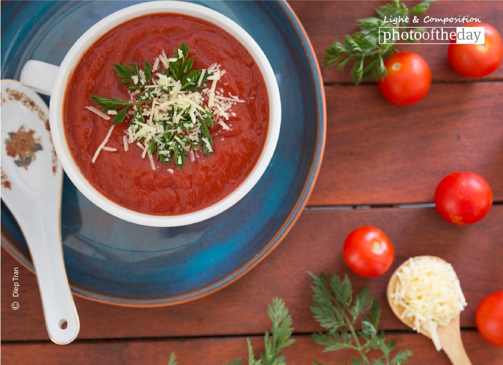 Tomato Soup with Cheese, by Diep Tran