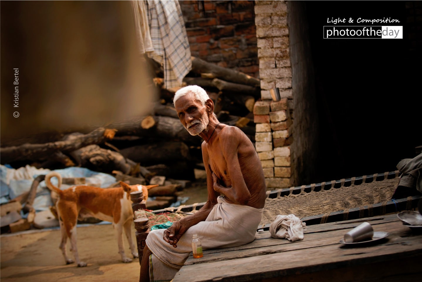 An Old Man in Varanasi by Kristian Bertel