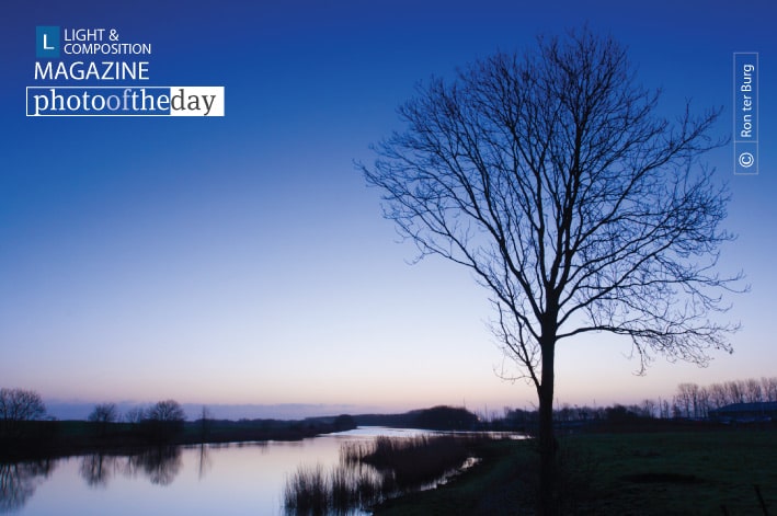 Blue Sunrise at Lauwersmeer, by Ron ter Burg