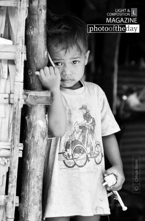 Shy Little Boy, by Chhun Borin