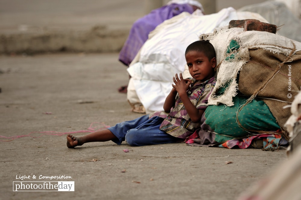 A Slum Boy in India, by Kristian Bertel