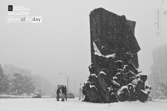 Snowing in Amman, by Bashar Alaeddin