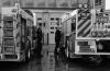 Firefighters Checking Truck, by Blair Horgan
