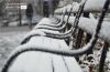 Snow Covered Benches, by Des Brownlie