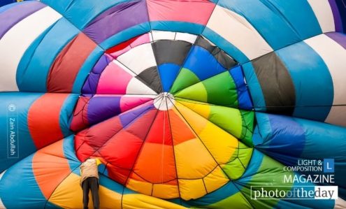 Closing the Parachute Valve, by Zain Abdullah - Photojournalism, Color Photography, Hot Air Balloon, Award-Winning Photography, Photography