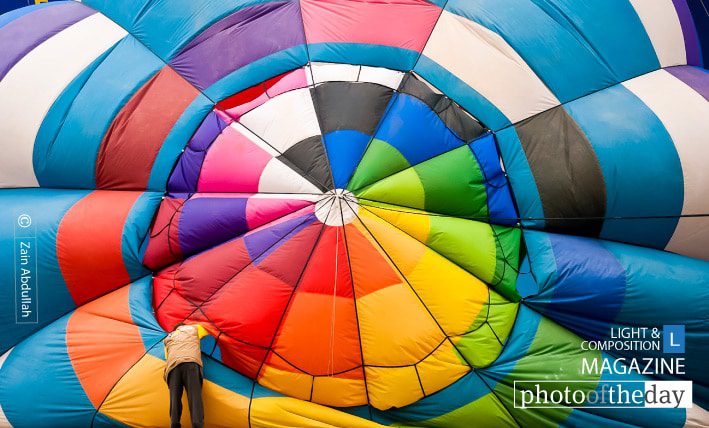 Closing the Parachute Valve, by Zain Abdullah - Photojournalism, Color Photography, Hot Air Balloon, Award-Winning Photography, Photography