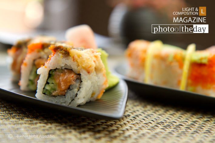 Salmon Sushi by Bashar Alaeddin - Food Photography, Photography Award,  Award Winning Photography,  Sushi Photography,  Food Photography Courses