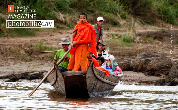 Mekong Monk, by Greg Goodman Mekong Monk, by Greg Goodman - Photojournalism, Travel Photography, Award Winning Photography, Mekong River, Greg Goodman