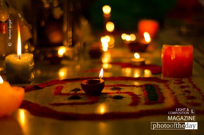 Diya and Rangoli, by Munish Singla Diya and Rangoli, by Munish Singla - Still Life Photography, Diwali Photography, Photo of the Day, Art Photography, Photography Awards