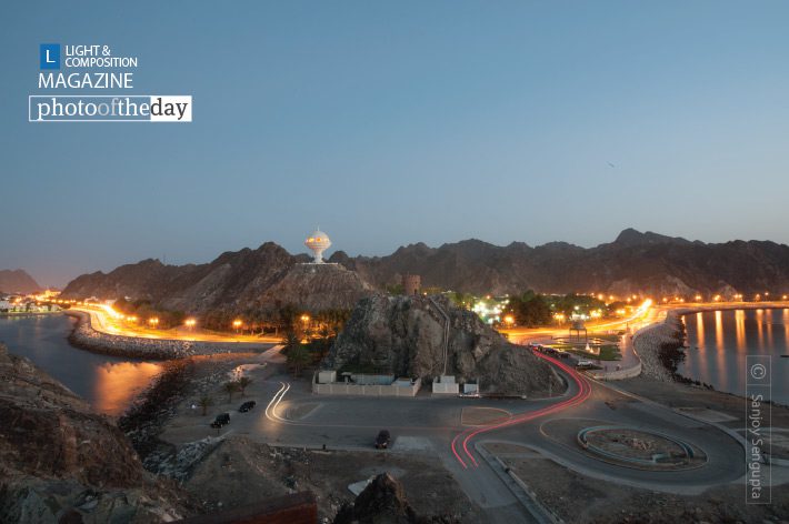 Muttrah Corniche at Blue Hour, by Sanjoy Sengupta Muttrah Corniche at Blue Hour, by Sanjoy Sengupta - Night Photography, Award Winning Photography, Blue Hour Photography, Muttrah Corniche, Oman Photography