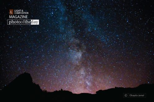 A Night with Stars, by Obayda Jamal - Night Photography, Astrophotography, Photo of the Day, Photography Awards, Light & Composition University