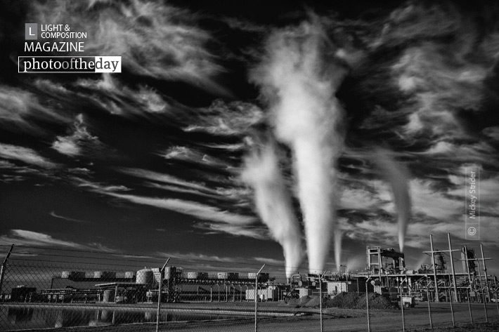 Geothermal Plant, by Mickey Strider Geothermal Plant, by Mickey Strider - Geothermal Plant, Black and White Photography, Photo of the Day, Landscape Photography, Art Photography