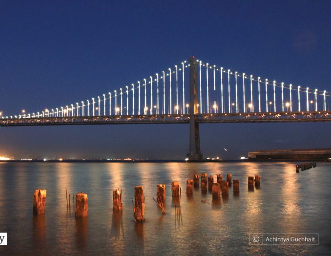 Illuminated Bay Bridge, by Achintya Guchhait Illuminated Bay Bridge, by Achintya Guchhait - Night Photography, Award Winning Photography, Long Exposure Photography, Photography Awards, Bay Bridge