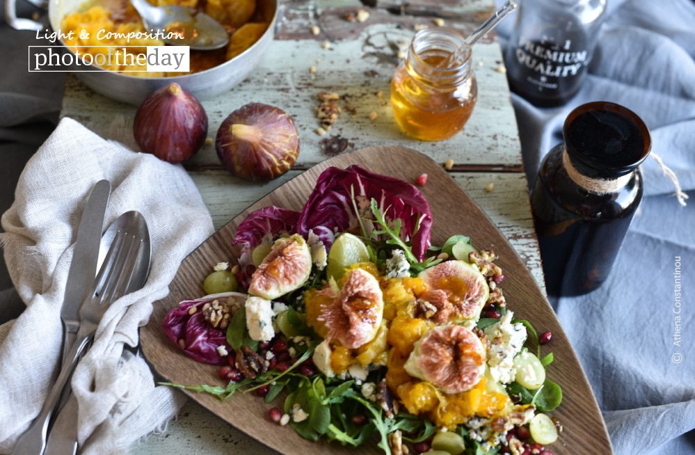 Figs Salad Special, by Athena Constantinou - Food Photography, Award Winning Photography, Food Styling, Photography Composition,  Athena Constantinou