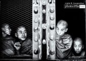 Four Monks, by Shirren Lim - Documentary Photography, Photojournalism, Art Photography, Shirren Lim, Bhutan