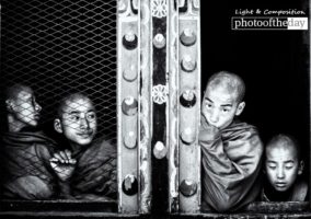 Four Monks, by Shirren Lim - Documentary Photography, Photojournalism, Art Photography, Shirren Lim, Bhutan