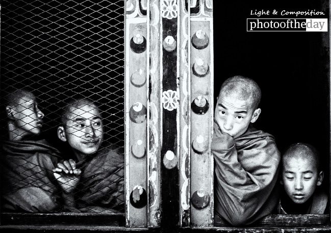 Four Monks, by Shirren Lim Four Monks, by Shirren Lim - Documentary Photography, Photojournalism, Art Photography, Shirren Lim, Bhutan