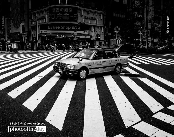 Taxi, by Shirren Lim Taxi, by Shirren Lim - Street Photography, Photo Award, Photo of the Day, Black and White Photography, Photography Awards