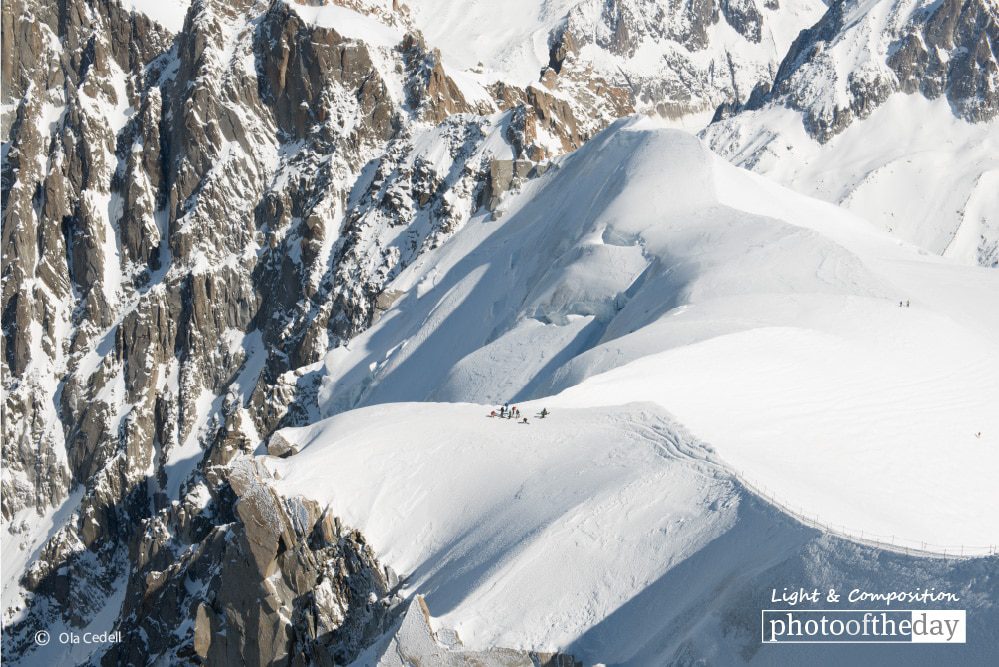 Start of the Vallee Blanche, by Ola Cedell Vallee Blanche Ridge Walk, by Ola Cedell - Adventure Photography, Landscape Photography, Vallee Blanche, Photo of the Day, Ola Cedell