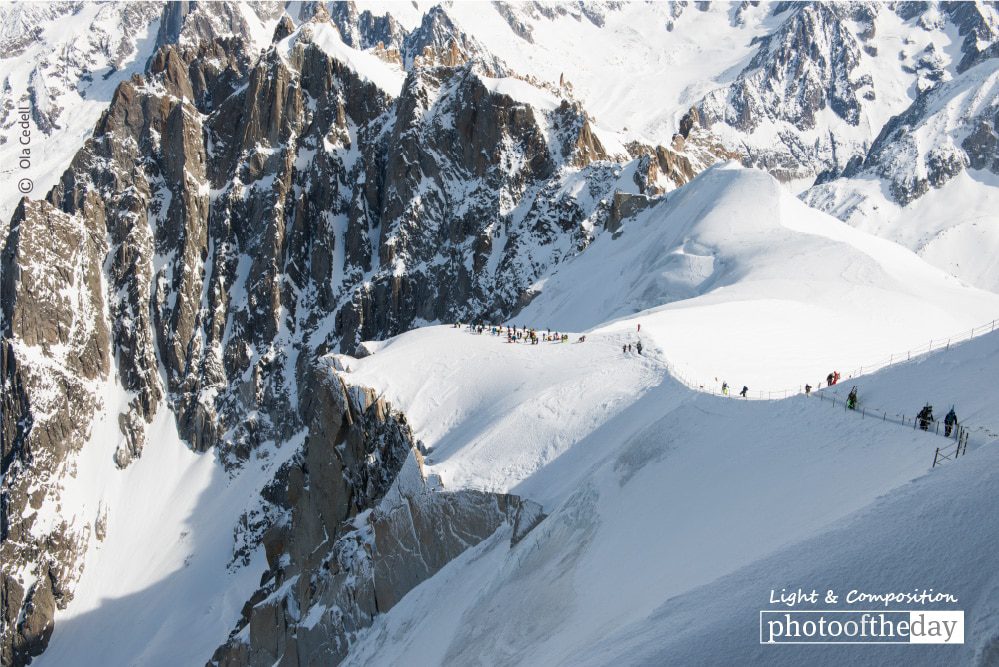Vallee Blanche Ridge Walk, by Ola Cedell Vallee Blanche Ridge Walk, by Ola Cedell - Adventure Photography, Landscape Photography, Vallee Blanche, Photo of the Day, Ola Cedell