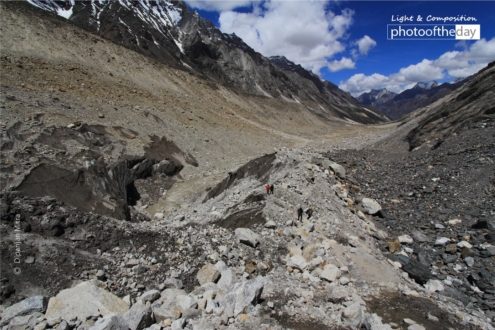 View of Gangotri Glacier, by Dipanjan Mitra - Landscape Photography, Adventure Photography, Himalayan Photography, Photo of the Day, Light & Composition