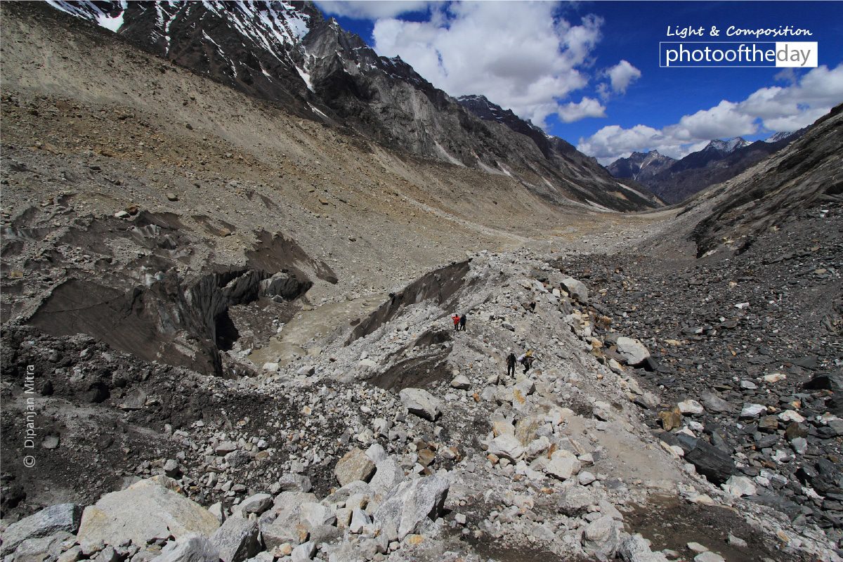 View of Gangotri Glacier, by Dipanjan Mitra - Landscape Photography, Adventure Photography, Himalayan Photography, Photo of the Day, Light & Composition
