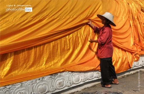 Yellow Robe, by Ryszard Wierzbicki - Photojournalism, Color Photography, Award Winning Photography,  Yellow Robe, Ryszard Wierzbicki