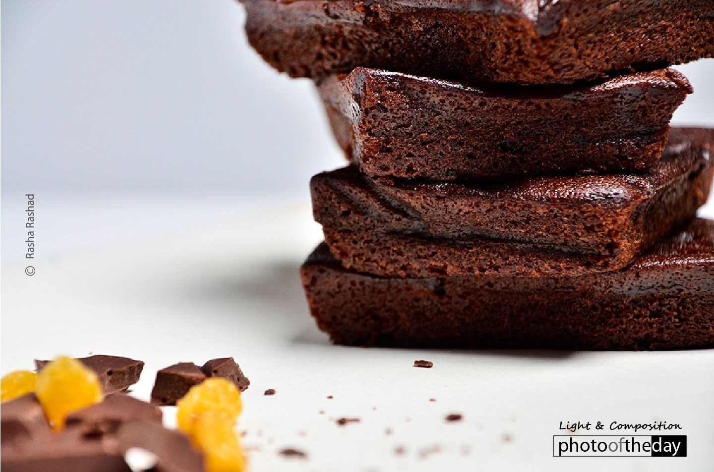 Brownies on White, by Rasha Rashad Brownies on White, by Rasha Rashad - Food Photography, Photography Award, Photo of the Day, Food Photography Awards, Rasha Rashad