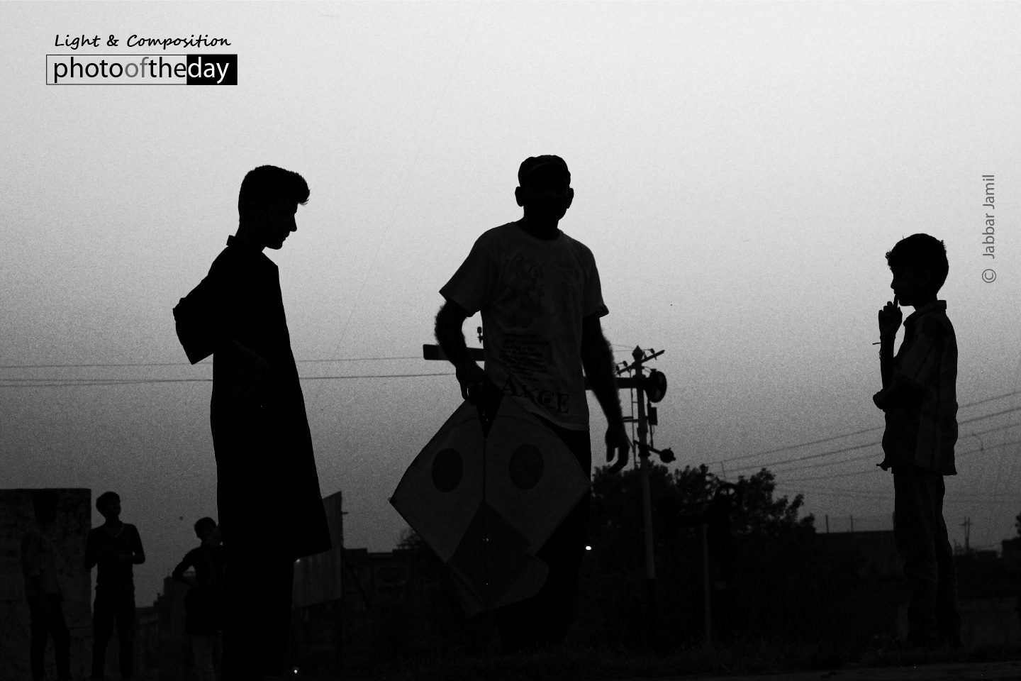 The Kite Crew, by Jabbar Jamil - Street Photography, Artistic Photography, Photojournalism, Black and White Photography, Photography Awards