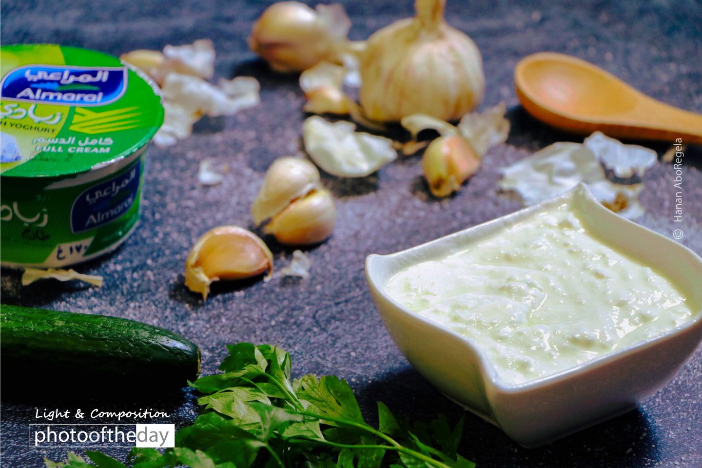 Yogurt Salad with Cucumber by Hanan AboRegela Yogurt Salad with Cucumber by Hanan AboRegela - Food Photography, Photo of the Day, Photography Award,  Award Winning Photo, Canon 80D