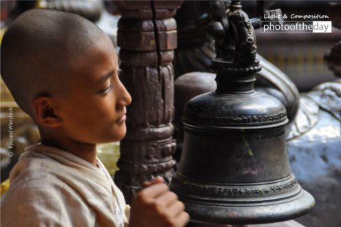 A Nepalese Novice Monk by Ryszard Wierzbicki - Photojournalism, Portrait Photography, Award Winning Photography, Photography Awards, Nepalese Monk