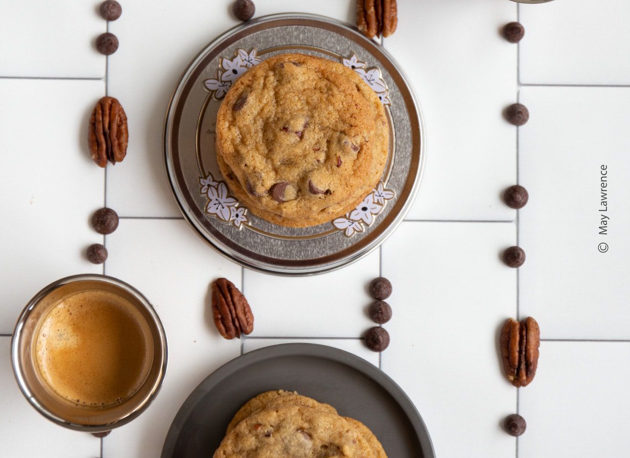 Chocolate Pecan Cookies Line Up by May Lawrence Chocolate Pecan Cookies Line Up by May Lawrence - Food Photography, Photography Awards, Photo of the Day, Composition, Light & Composition University