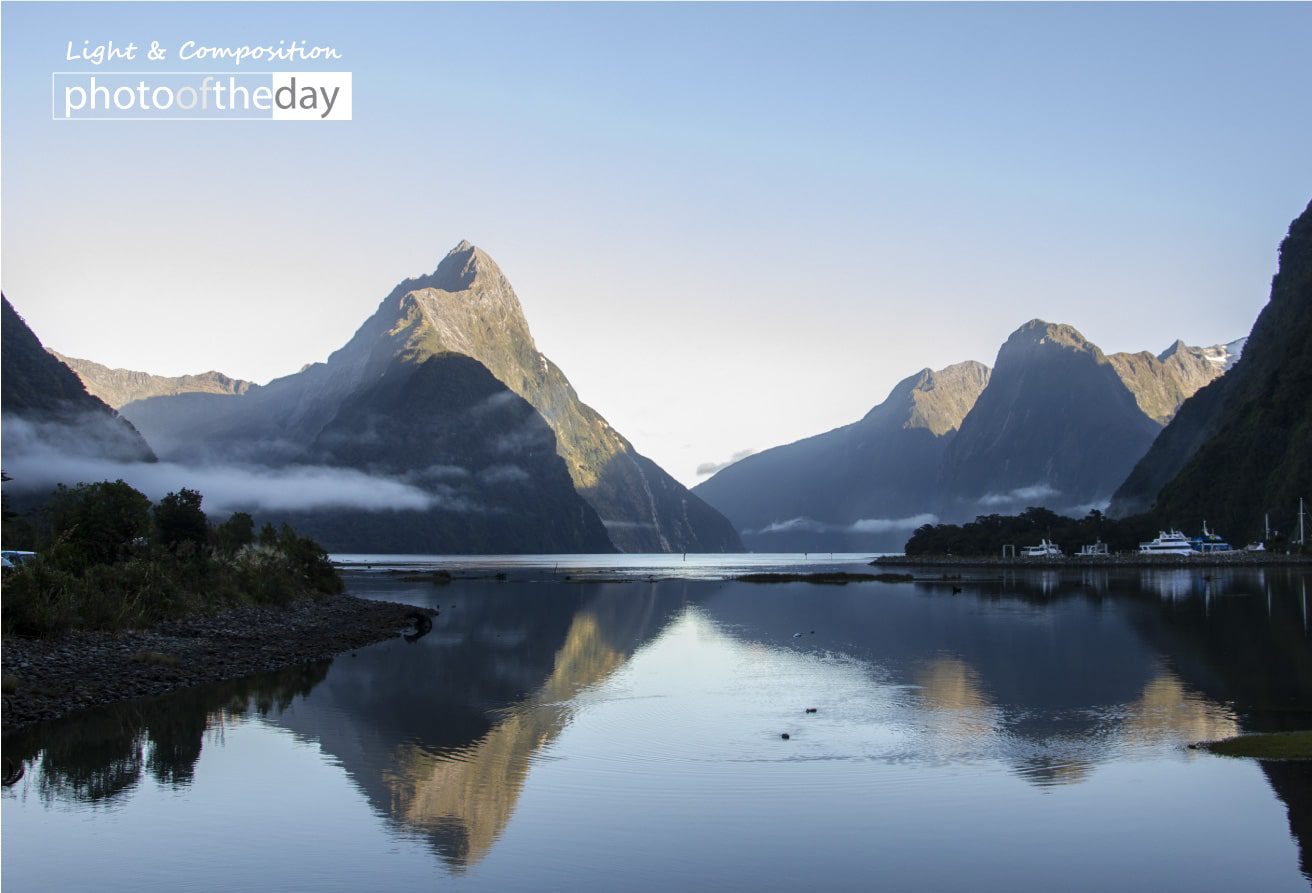 Morning Light at Milford Sound by Manon Mathieu Morning Light at Milford Sound by Manon Mathieu - Landscape Photography, Photo of the Day, Photography Awards, Online Photography Courses, Milford Sound