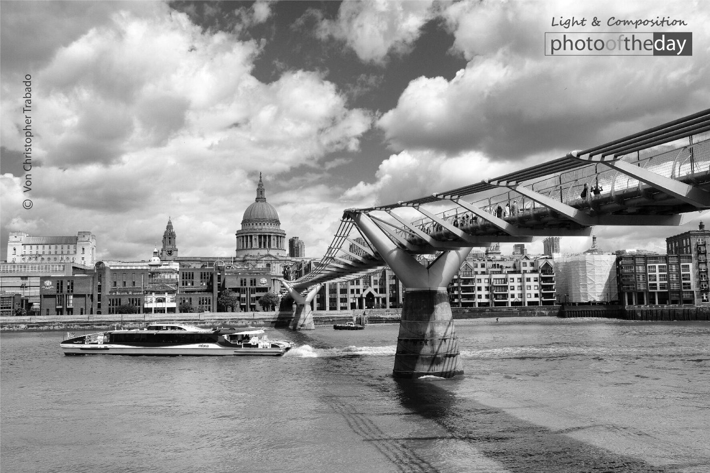 Millennium Bridge by Von Christopher Trabado Millennium Bridge by Von Christopher Trabado - Millennium Bridge, Photography Awards, Photo of the Day, Black and White Photography, Art Photography