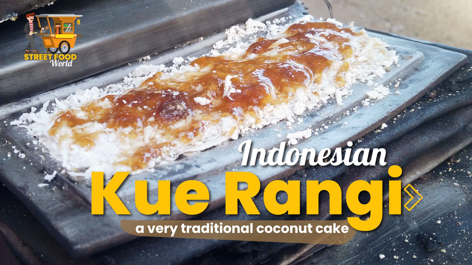 Kue Rangi - Kue Rangi, Indonesian Coconut Cake, Indonesian Street Food, Betawi Snack, Coconut Waffle