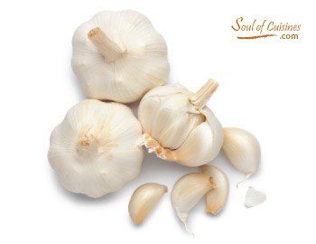 Garlic bulbs and individual cloves