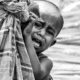 A Child's Cry Against Woven Cloth
