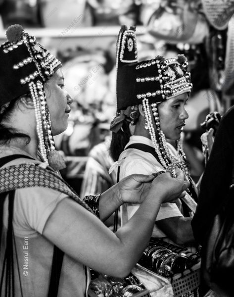 Two Women with Silver Headdresses - Fine Art Photography Print, Limited Edition Photography, Black and White Photography, Giclée Print, Documentary Photography