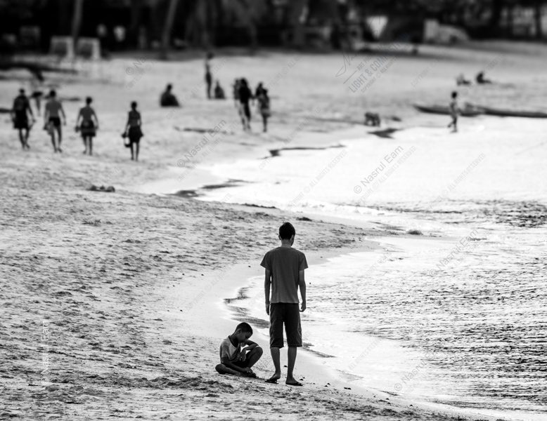 Two Boys by the Shoreline Two Boys by the Shoreline - Fine Art Photography Print, Limited Edition Photography, Black and White Photography, Art Photography for Sale, Collector's Photography