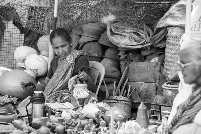 A Woman Amidst Her Clay Wares - Fine Art Photography Print, Limited Edition Print, Black and White Photography, Documentary Photography, Art Photography