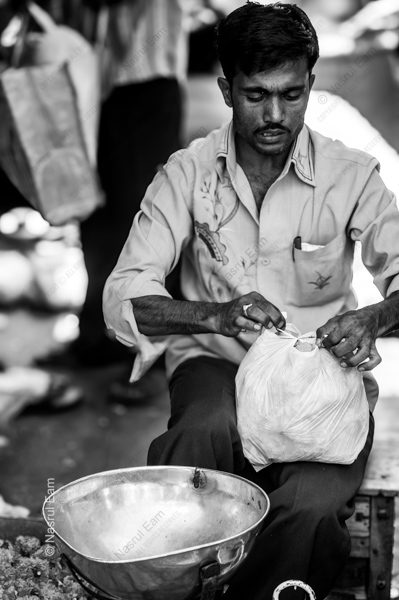 A Vendor and the Silver Bowl - Fine Art Photography Print, Limited Edition Print, Monochrome Photography,  Human Interest Photography,  Art Photography for Sale