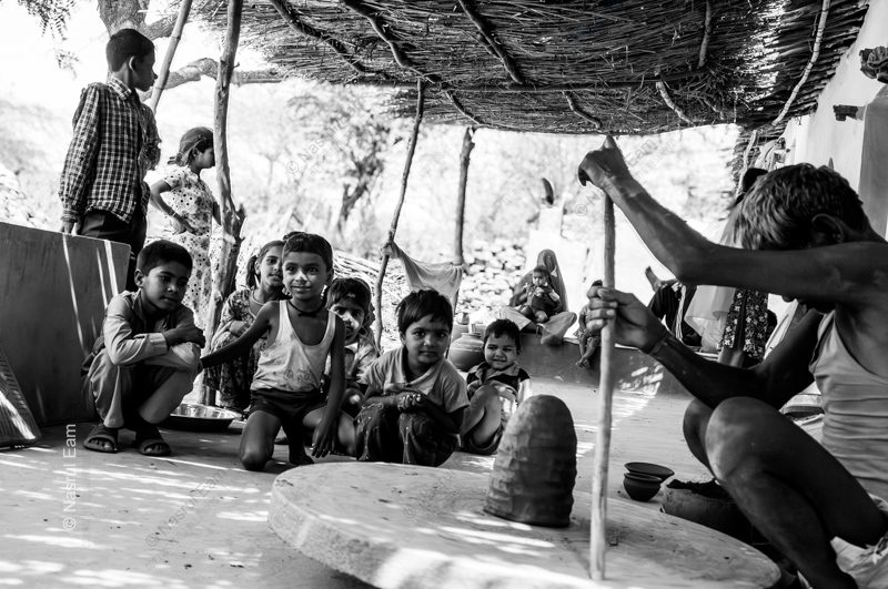 The Craftsman and the Watchful Children - Fine Art Photography Print, Limited Edition Photography, Giclée Print, Documentary Photography, Black and White Photography