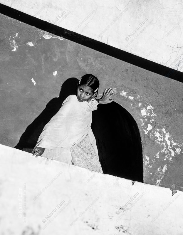 Girl at the Stone Archway