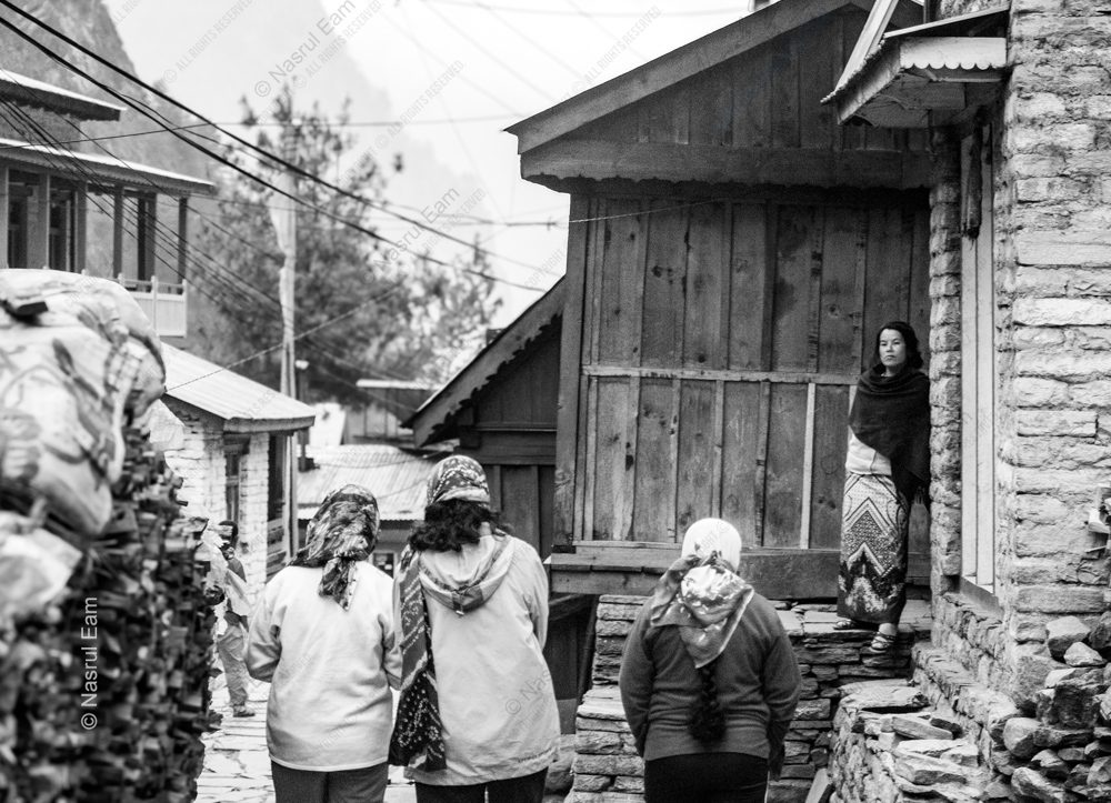 A Woman in a Stone Doorway