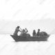 Four Figures in a Harvest Boat - Fine Art Photography Prints, Limited Edition Photography, Black and White Photography,  Art Photography Prints,  Luxury Photography Art