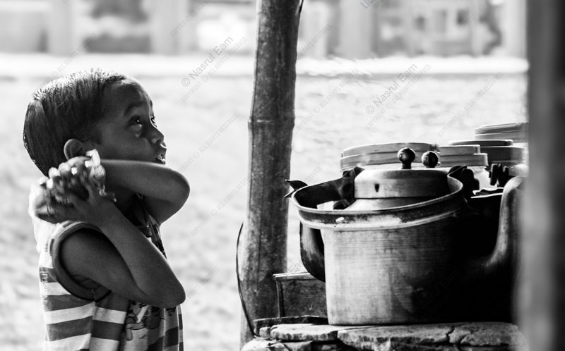 A Boy's Gaze by the Kettles - Fine Art Photography Prints, Limited Edition Photography, Museum-Quality Photography,  Art Photography Prints,  Black and White Photography