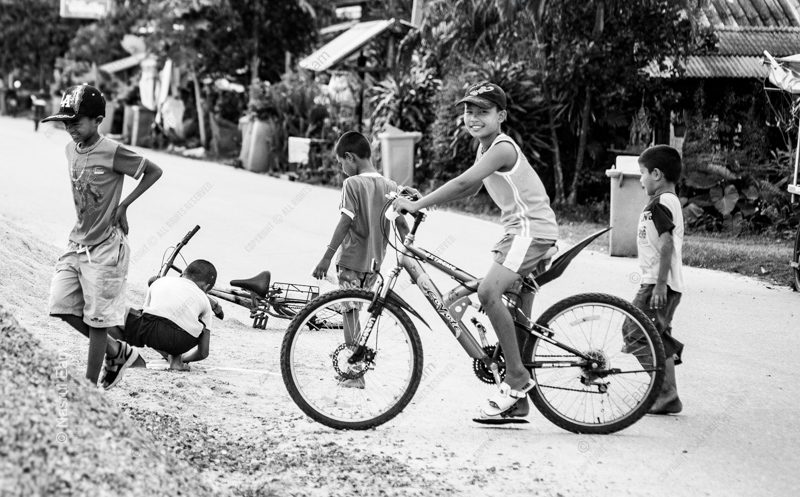 Boys and Bicycles on a Village Road Boys and Bicycles on a Village Road - Fine Art Photography Print, Limited Edition Photography, Black and White Photography, Giclée Print, Documentary Photography