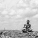 Man Seated on an Earthen Mound Man Seated on an Earthen Mound - Fine Art Photography Print, Limited Edition Print, Black and White Photography, Museum Quality Print, Fine Art Photography