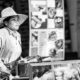 The Food Vendor in a Woven Hat - Fine Art Photography Print, Limited Edition Print, Monochrome Photography,  Art Photography, Collector's Print