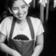 The Smiling Cook at Her Board The Smiling Cook at Her Board - Fine Art Photography Print, Limited Edition Photography, Giclée Print, Black and White Photography, Art Photography for Sale